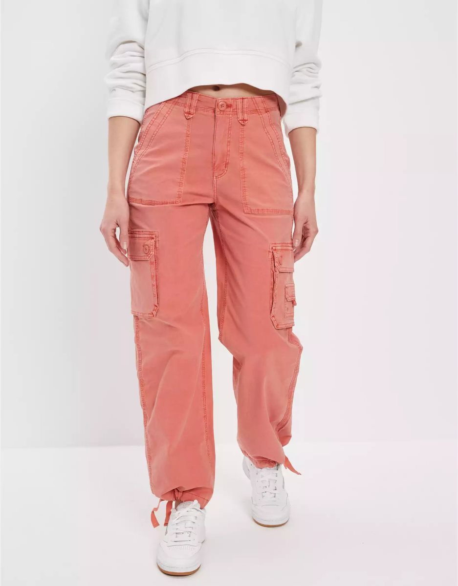 Jean American Eagle AE Snappy Stretch Baggy Cargo Jogger Orange Femme | ORJ-05264414